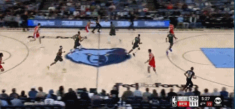 DG视讯官网平台还没有放弃！莫兰特大空位三分后滞空对抗上篮2+0 连追5分！