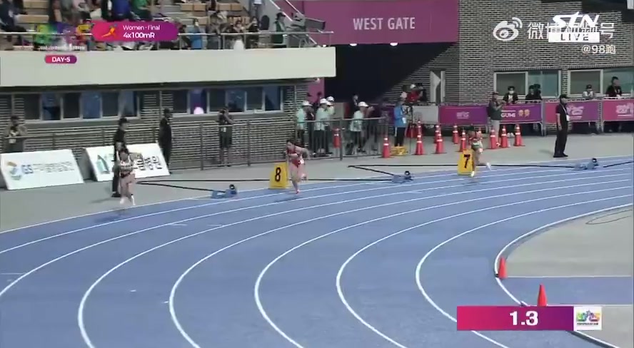 DB真人旗舰亚锦赛女子4x100m接力：中国队43秒28轻松夺冠！陈妤颉两小时两金